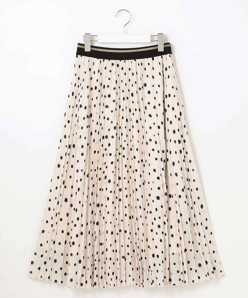 自由区 【セットアップ可】ドットプリント プリーツスカート 