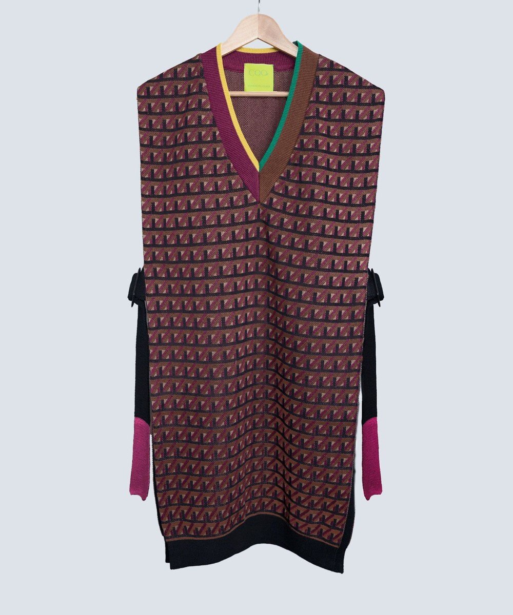 COQ CROSS STRIPE ロングベスト 