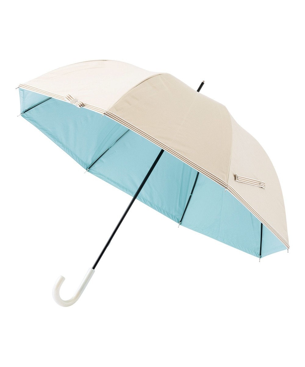 MOONBAT estaa 晴雨兼用 長傘 ボーダーテープリボン 日傘 遮光 遮熱 UV 