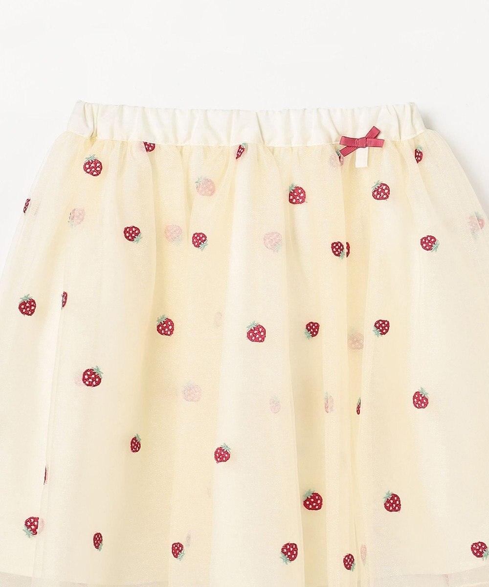 ANY KIDS 【Strawberry Collection】総刺繍 いちごチュールスカート 