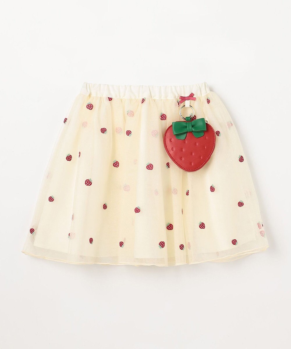 ANY KIDS 【Strawberry Collection】総刺繍 いちごチュールスカート 