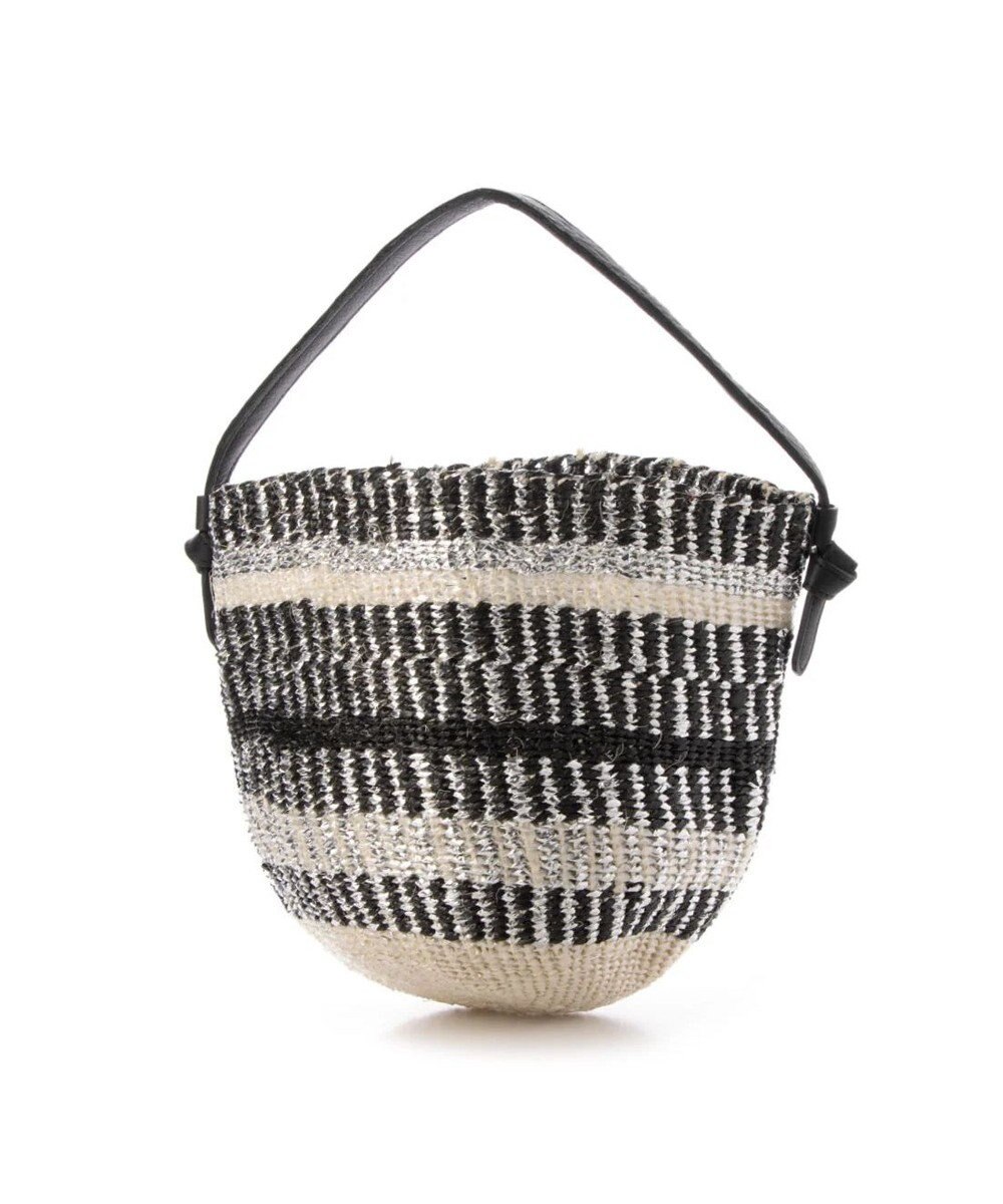 UNBILLION perche プラスティックサイザル×姫路レザー手提げトートバッグ 