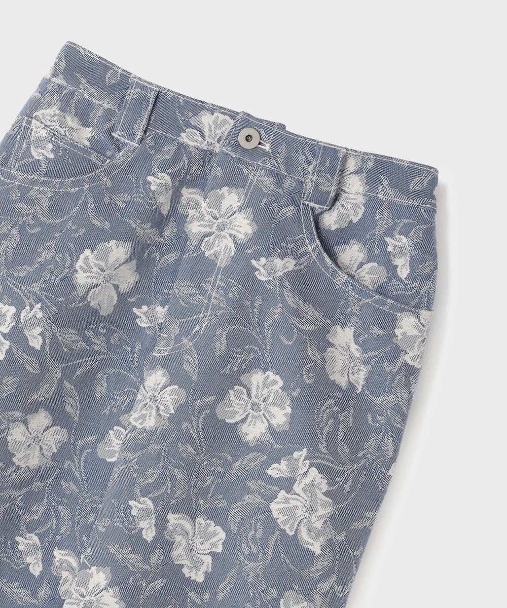 GRACE CONTINENTAL ボタニカルジャガードスカート 