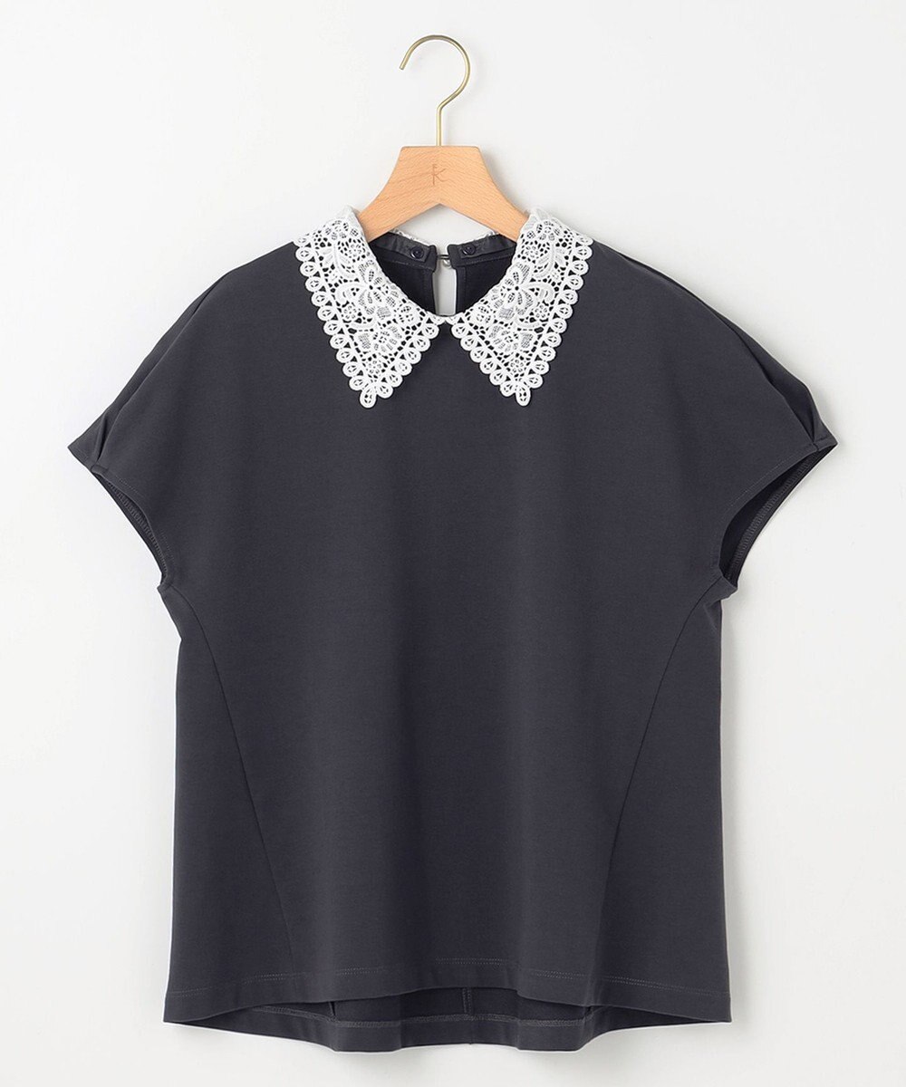 組曲 S 【2WAY】レース襟フレンチテリー カットソー 