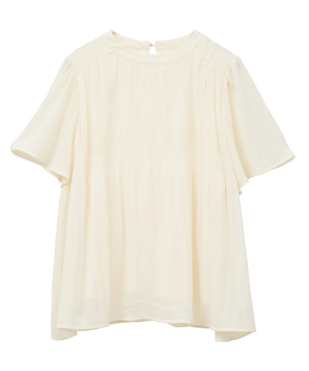 earth music&ecology マジョリカプリーツ半袖ブラウス 