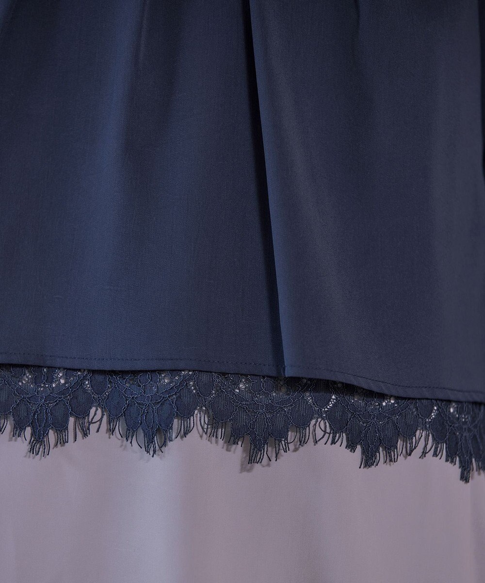 Tiaclasse 【洗える】レースコンビチュニックブラウス 