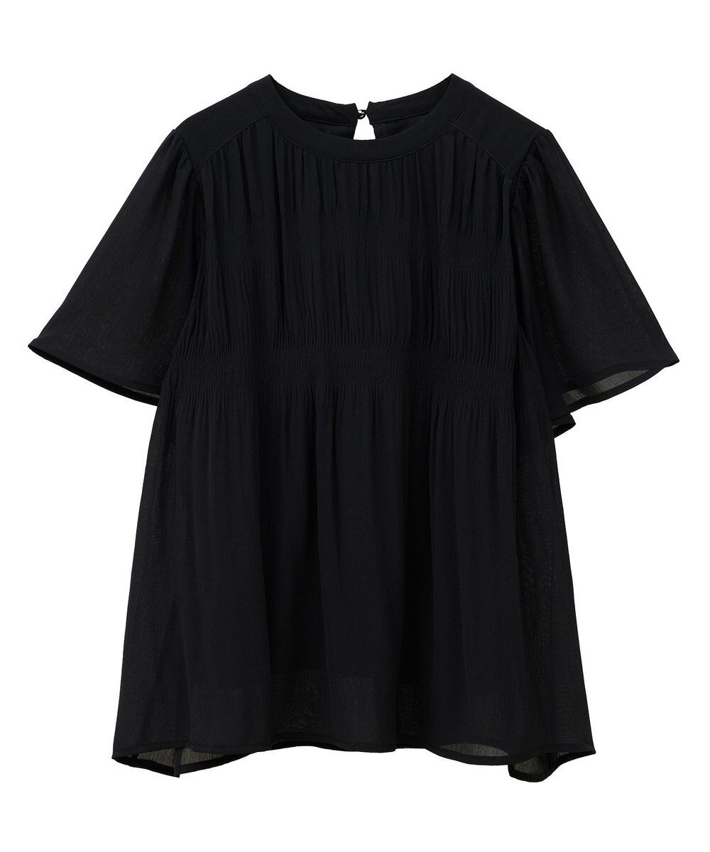 earth music&ecology マジョリカプリーツ半袖ブラウス 