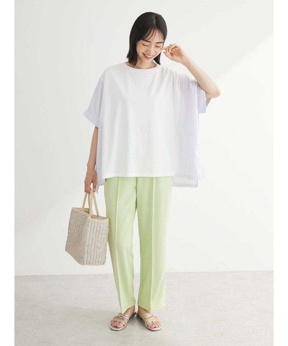 Green Parks 異素材脇切り替えドッキングプルオーバー 