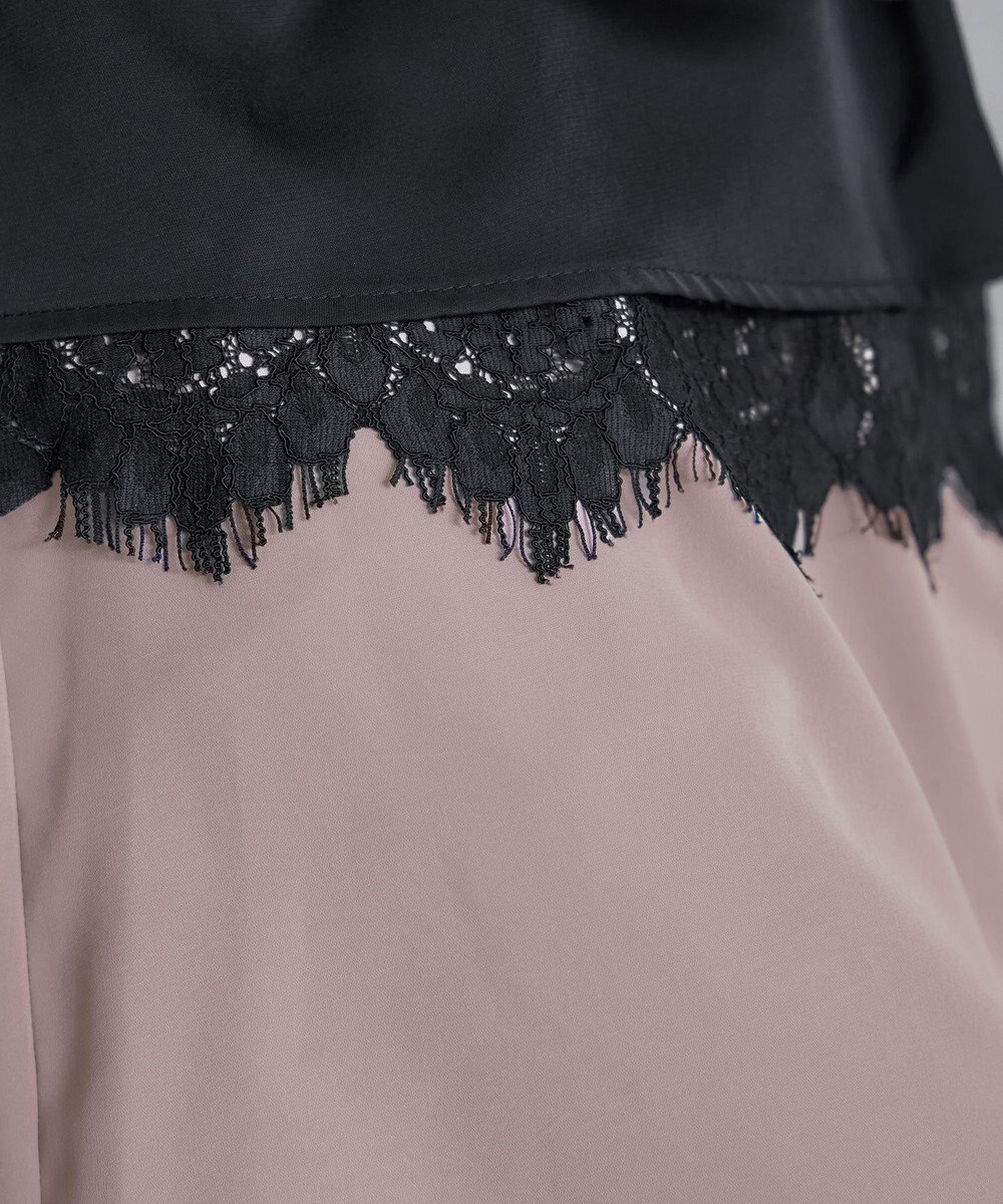 Tiaclasse 【洗える】レースコンビチュニックブラウス 