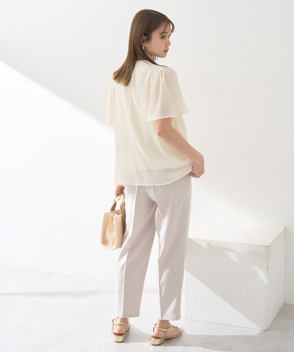 earth music&ecology マジョリカプリーツ半袖ブラウス 