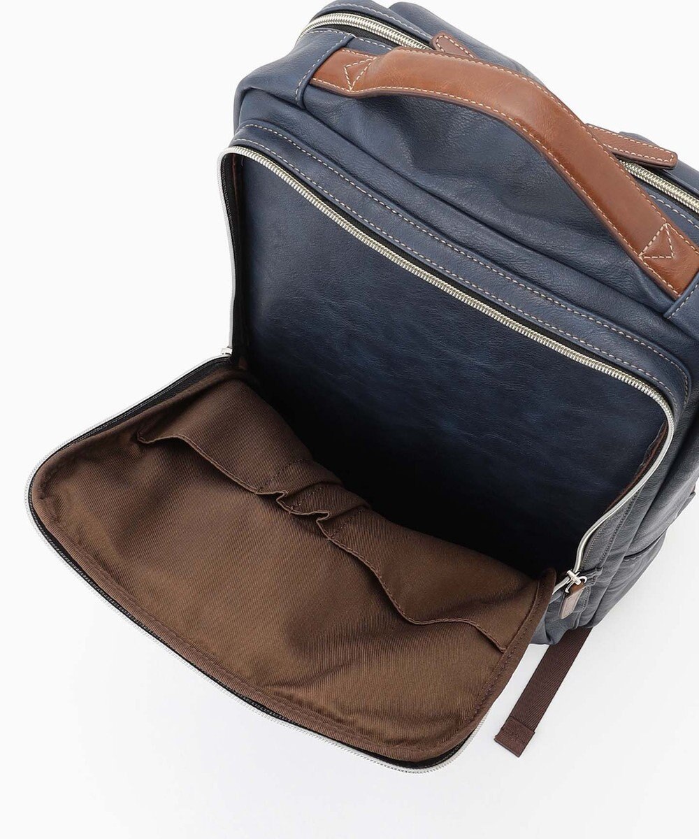 UNBILLION Otias アンティーク仕上げタイプ合皮スクエアバックパック 