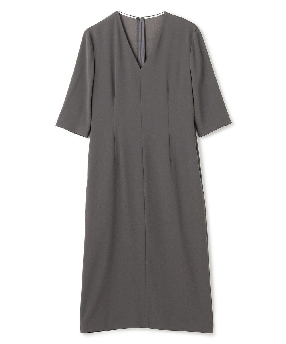 BEIGE， 【洗える・L-size】CINDY / Vネックハーフスリーブワンピース 