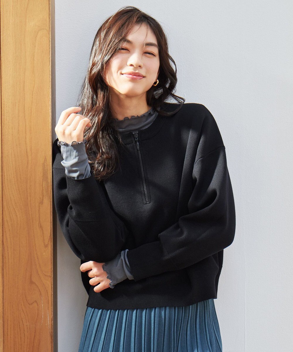 ANY ミラノリブジップニット 