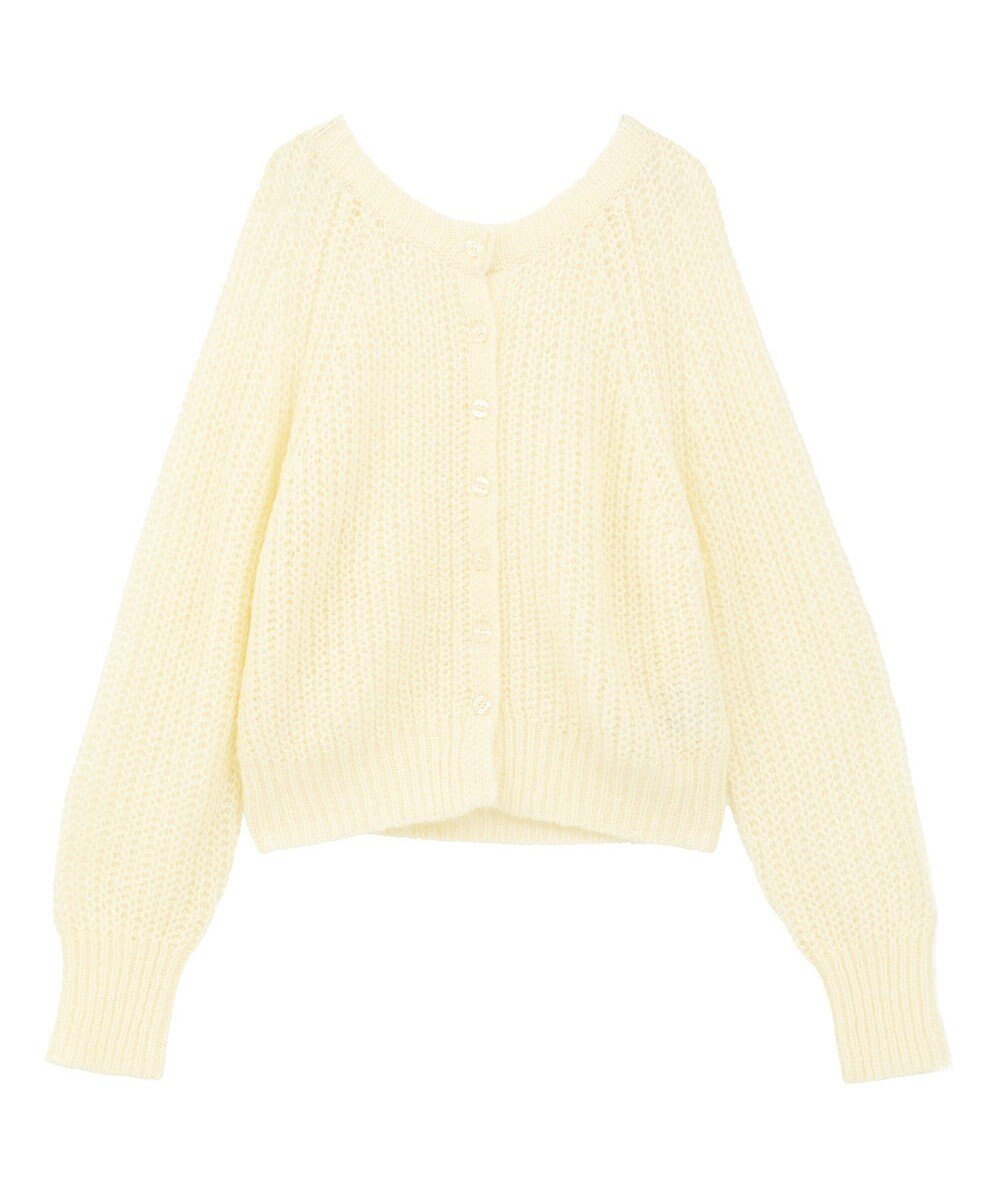 AMERICAN HOLIC 【2WAY】モヘヤ風甘編みカーディガン 