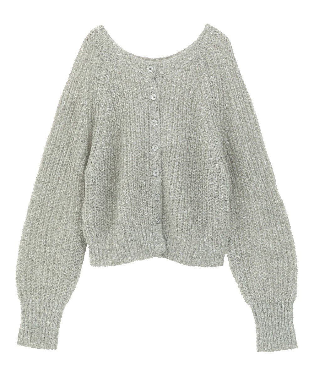 AMERICAN HOLIC 【2WAY】モヘヤ風甘編みカーディガン 