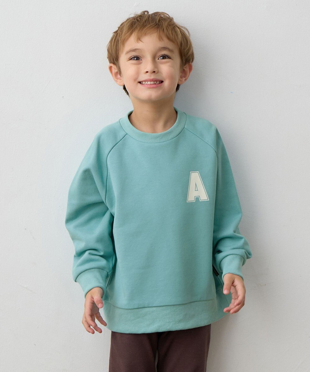 ANY KIDS ロゴプリント トレーナー 