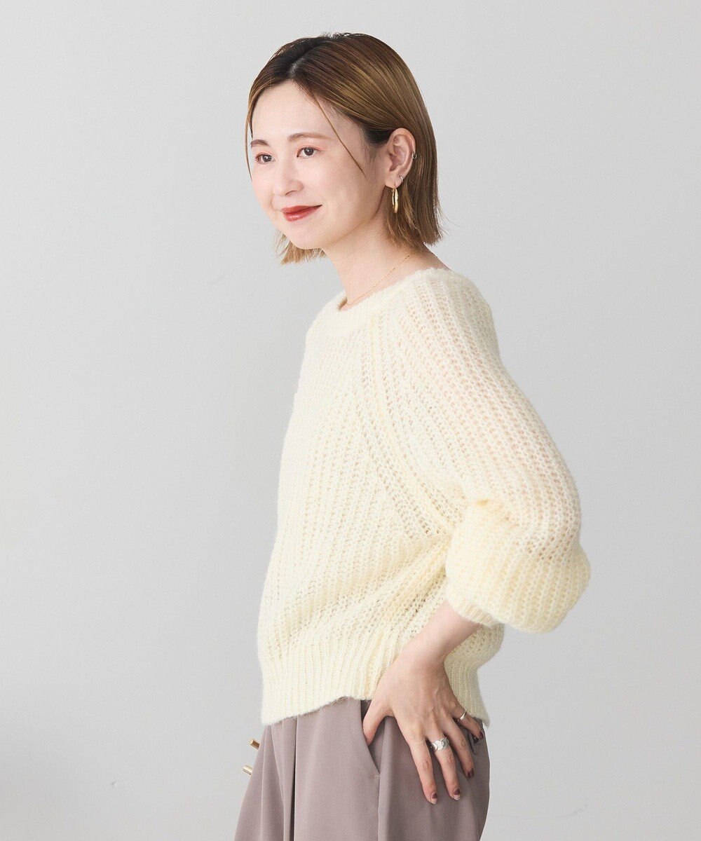 AMERICAN HOLIC 【2WAY】モヘヤ風甘編みカーディガン 