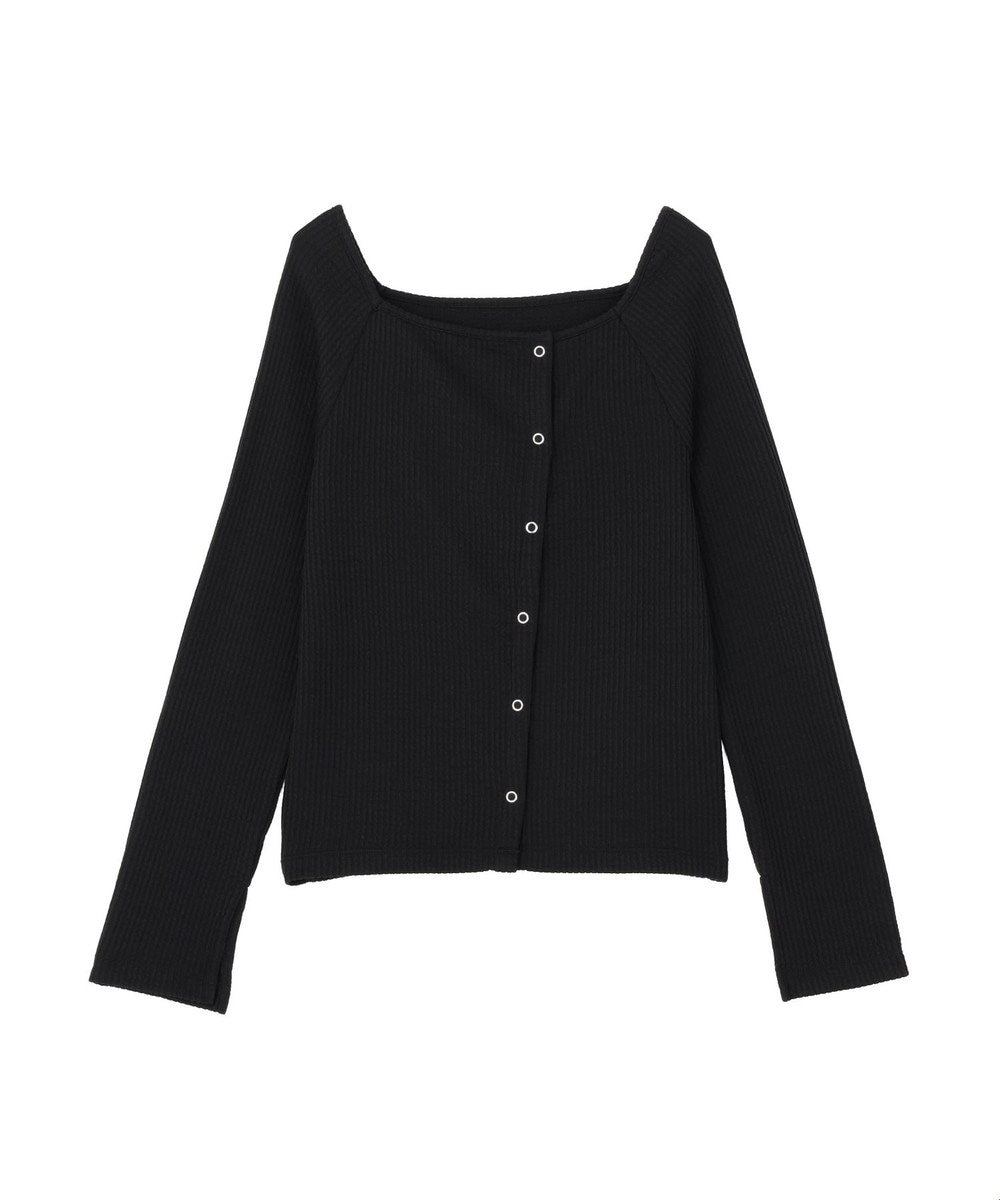 earth music&ecology 【予約】アシメ釦ツイストテレコカットソー 