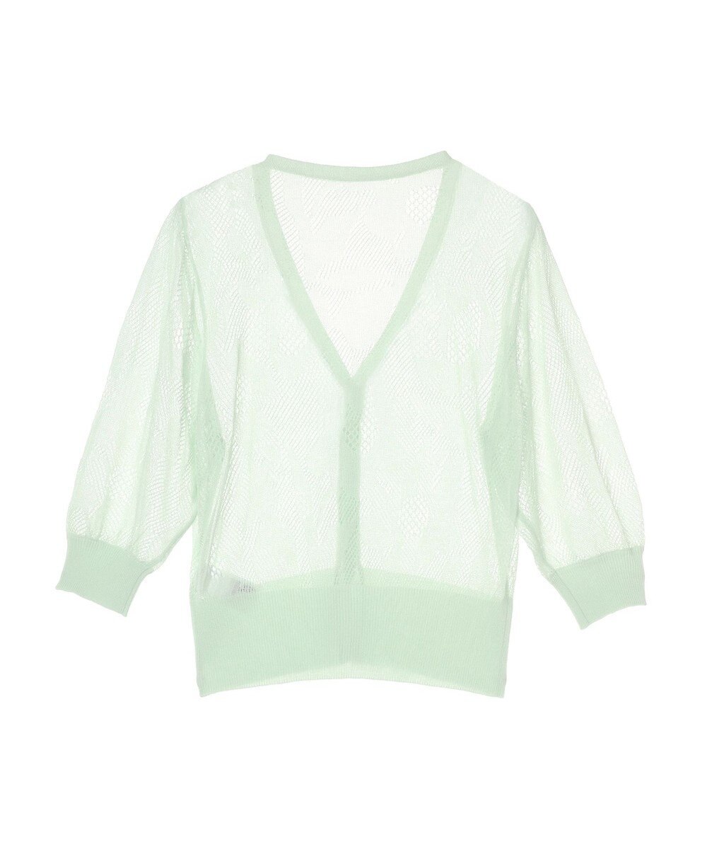 earth music&ecology 花柄シアーカーディガン 