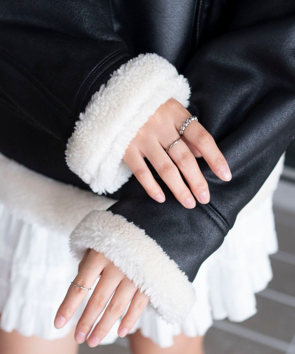 WEGO 【25年秋冬新作】フェイクムートンボアジャケット 