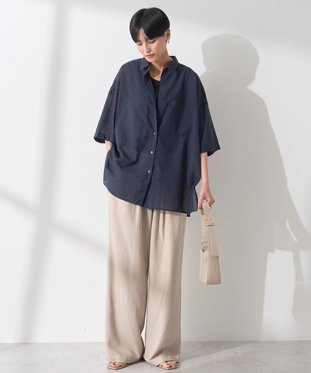 AMERICAN HOLIC イージーケア+接触冷感Wポケットオーバーシャツ 