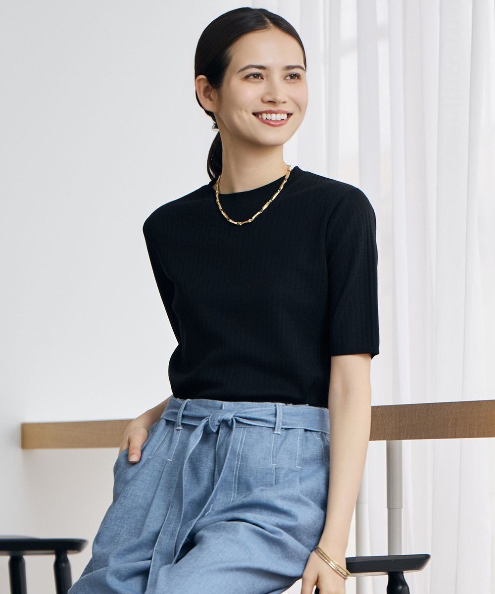 自由区 【カタログ掲載・アンサンブル対応】シアーシルクミックスニット プルオーバー 