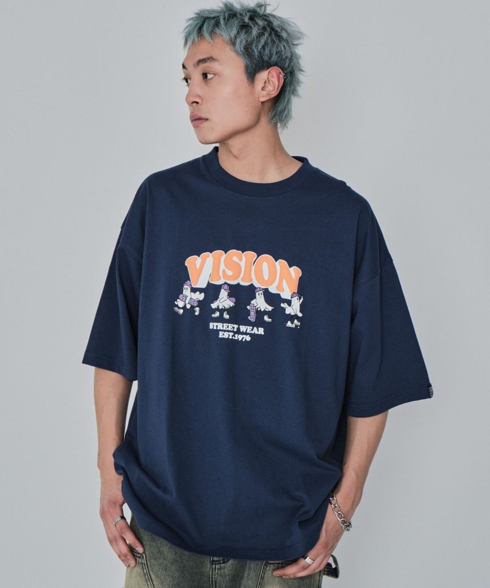 WEGO 【ユニセックス着用ITEM/MLサイズ展開】別注VISIONゴーストスケーターグラフィックT（SS） 