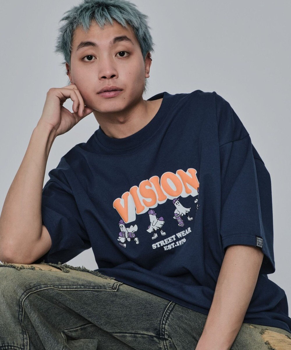 WEGO 【ユニセックス着用ITEM/MLサイズ展開】別注VISIONゴーストスケーターグラフィックT（SS） 