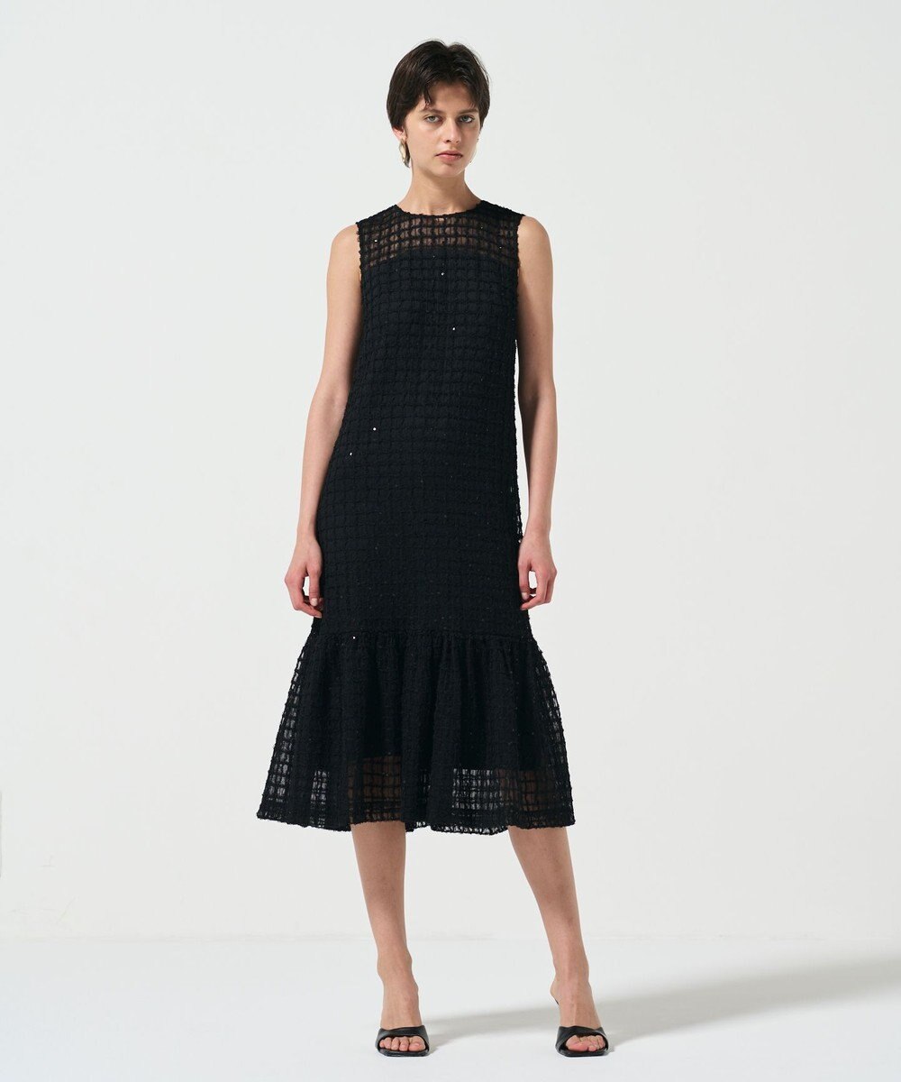 GRACE CONTINENTAL チュールチェックワンピース 