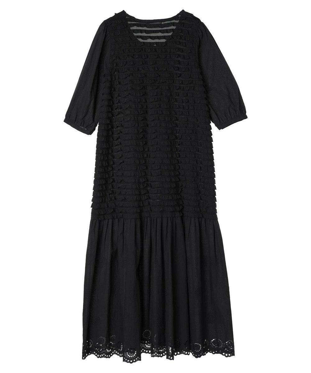 Green Parks ■ＥＳＣＡＲ　ウェーブカット×ローン刺繍ワンピース 