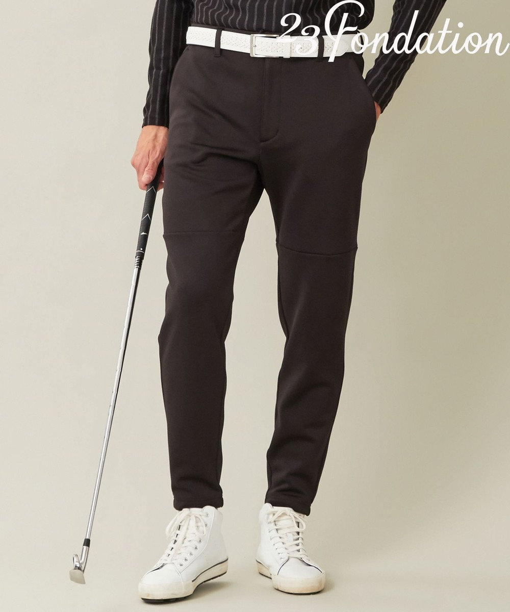 新品限定SALE23区ゴルフ　ジャージーパンツ　ブラック メンズウェア