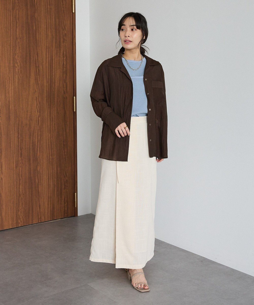 CRAFT STANDARD BOUTIQUE シアーオープンカラーシャツ 