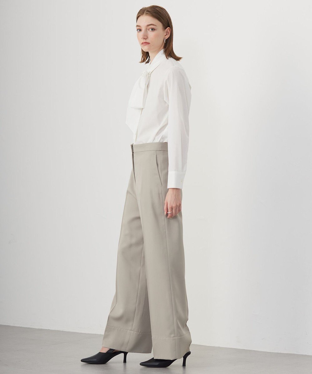 ICB 【CLASSY.1月号掲載・洗える】 クリーンブロード ボウタイブラウス 