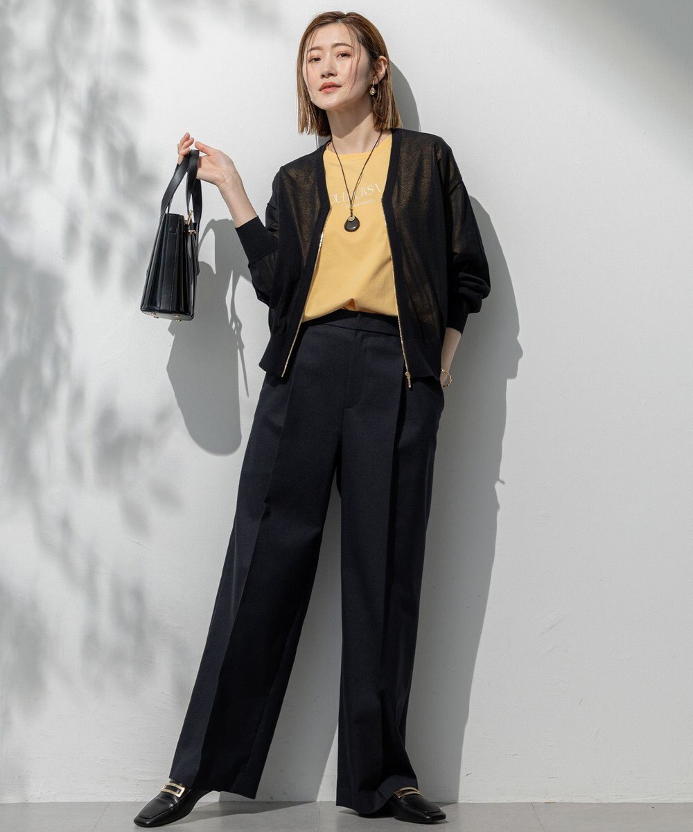 23区 L 【洗える】ライトシアーニット ブルゾン 