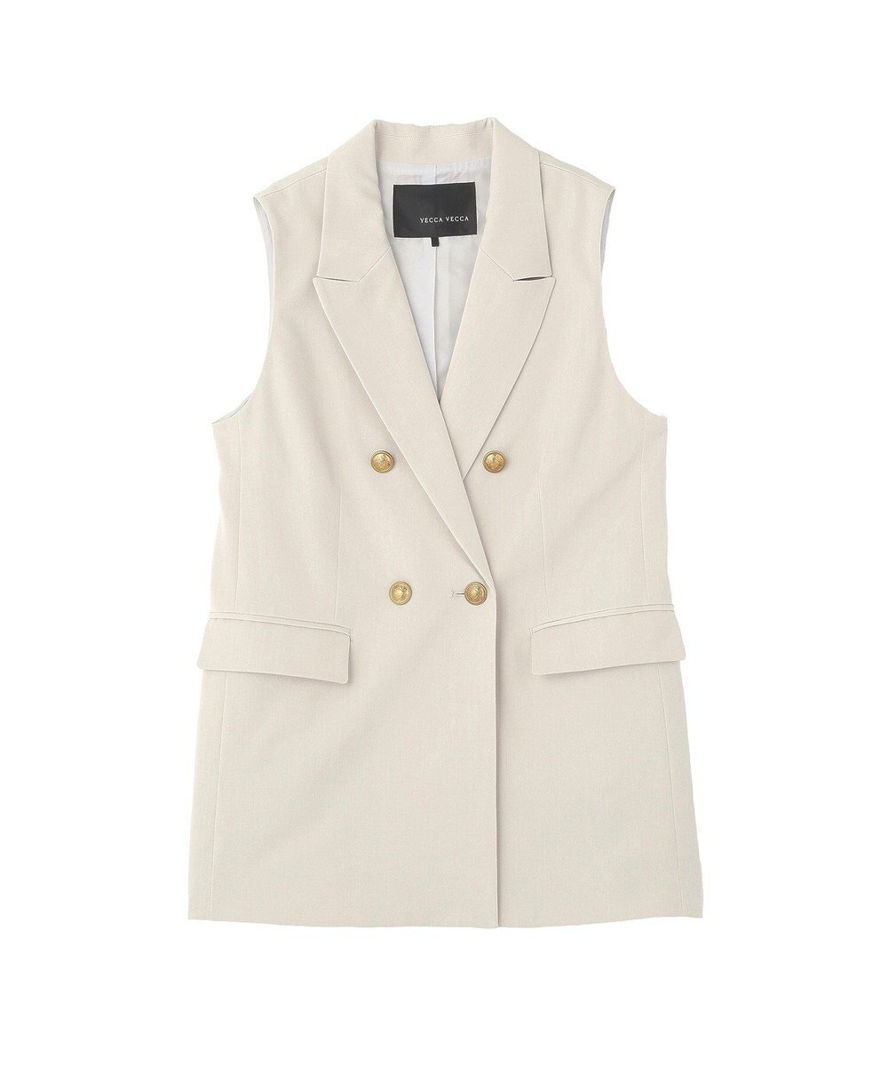 YECCA VECCA ドライタッチ金釦テーラードジレ 