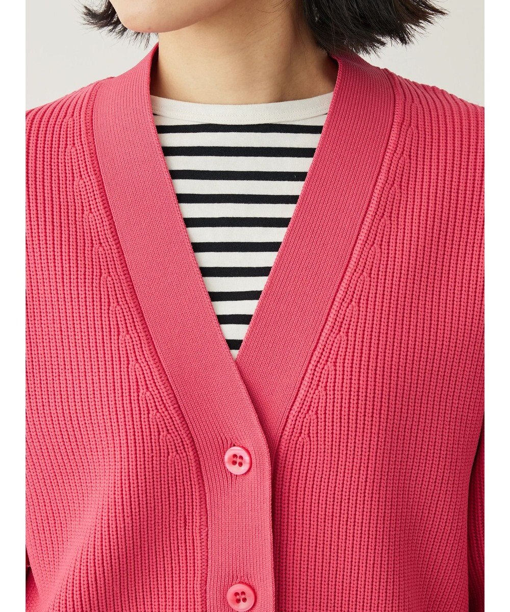 Green Parks スポンディシュ畦編みショート丈カーディガン 