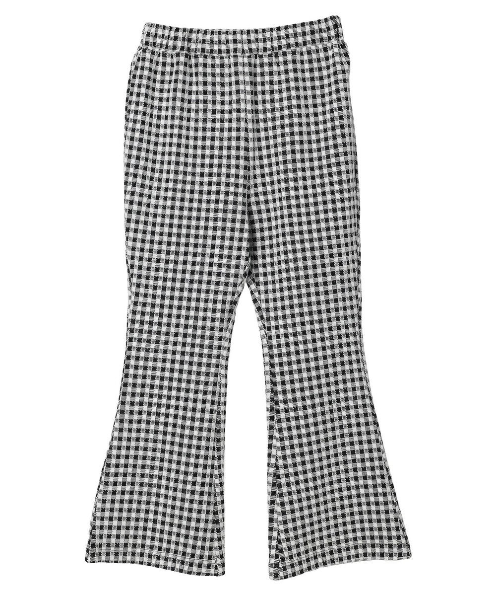 earth music&ecology チェックフレアイージーパンツ 