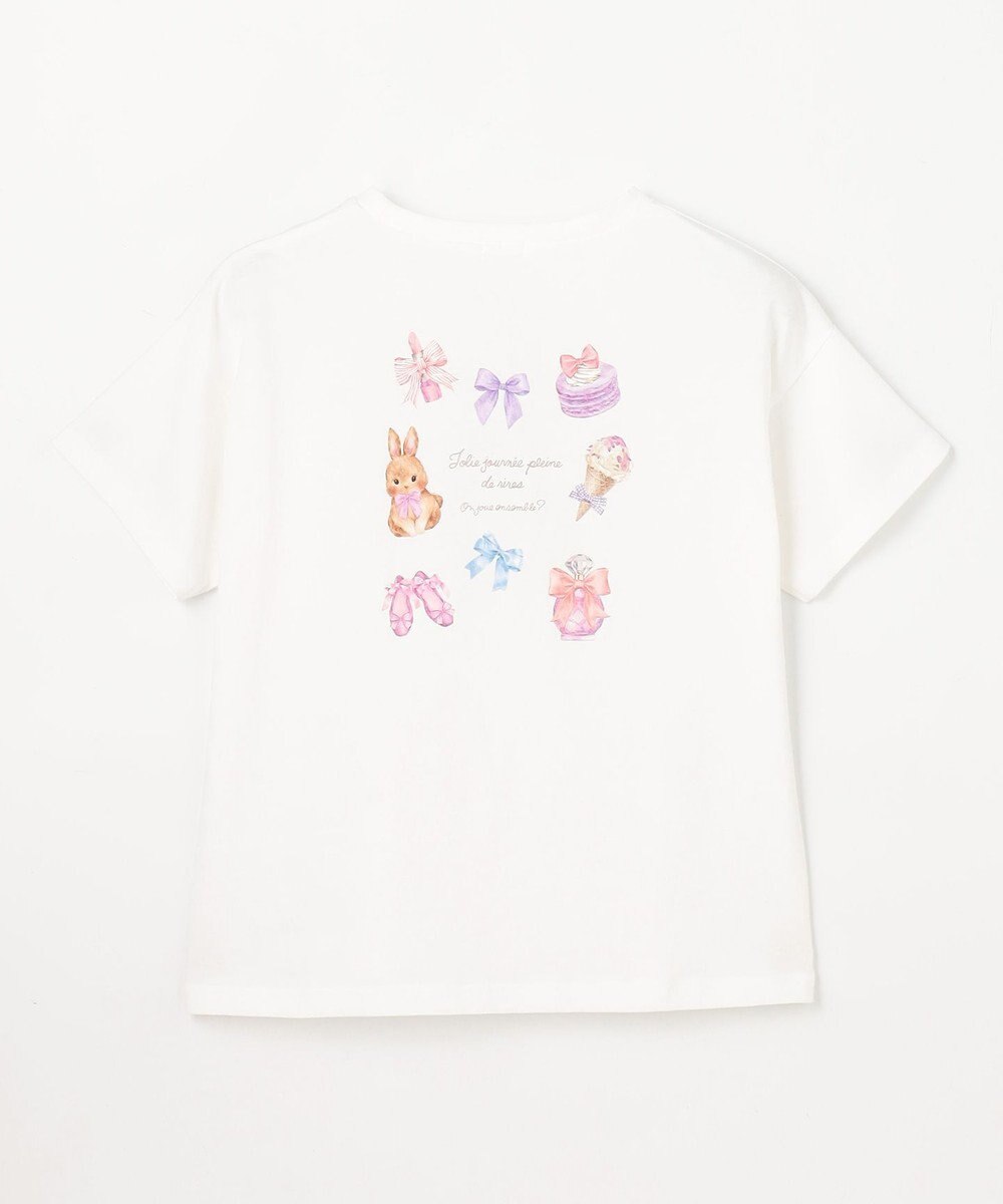ANY KIDS 【綿100%】バックプリント オーバーサイズTシャツ 