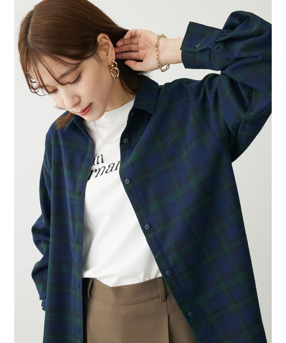 Green Parks ネルチェックシャツ 