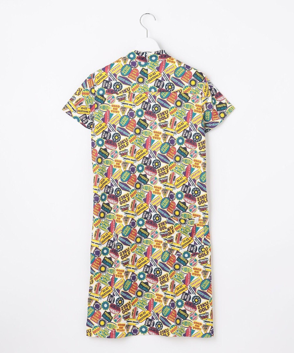 23区GOLF WEB限定【WOMEN】ステッカープリント モックネックワンピース 