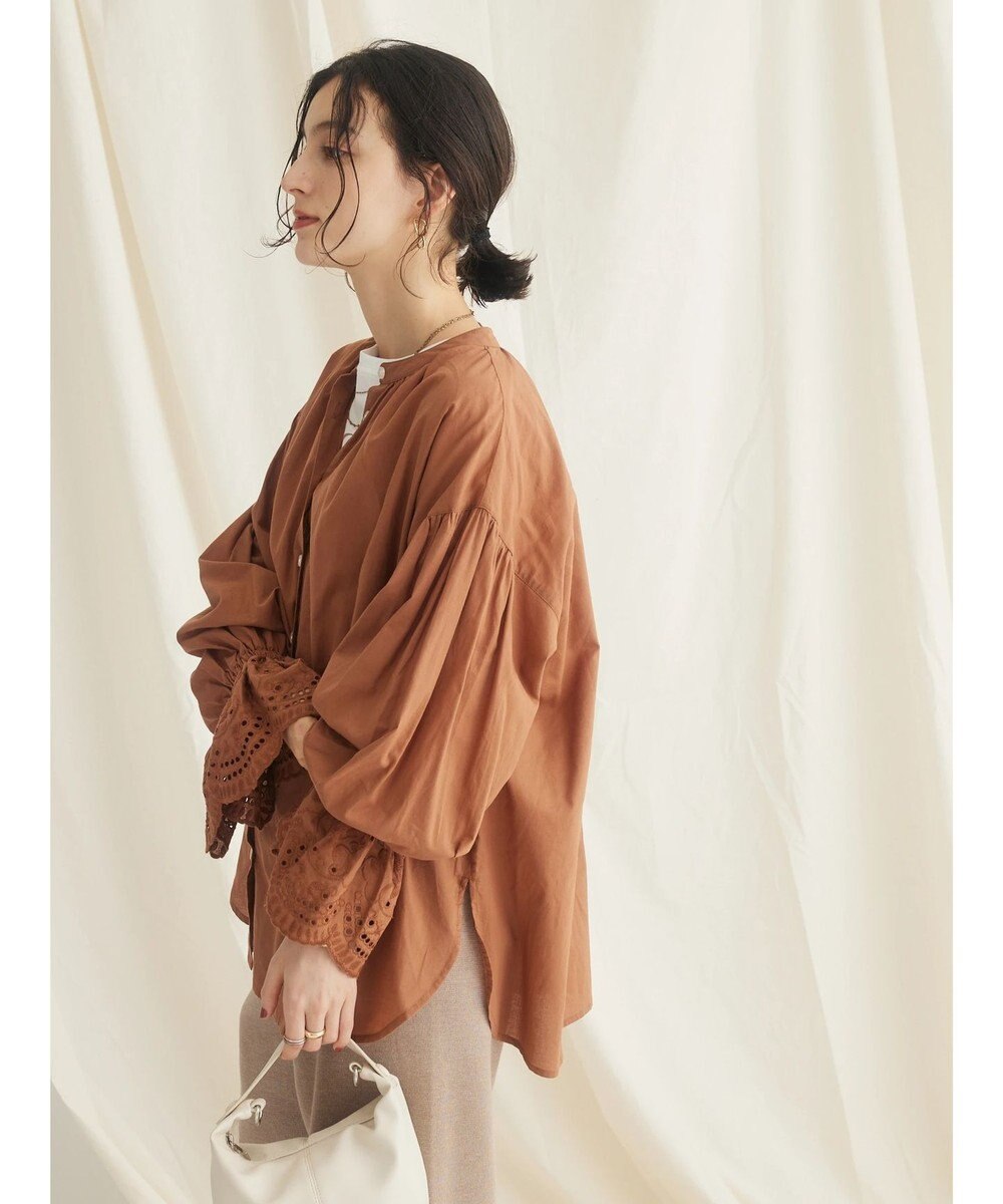 CRAFT STANDARD BOUTIQUE スカラレース袖ブラウス 