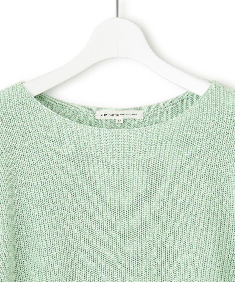 23区 【洗える】コットンギマ ボートネック ニット 