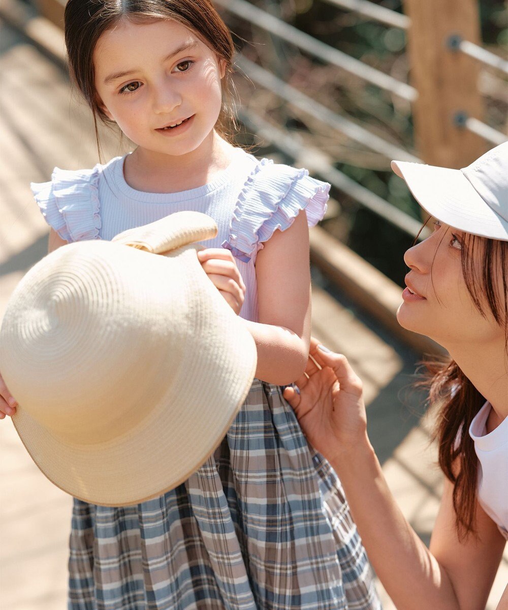 ANY KIDS ドッキング チェック柄 ワンピース 