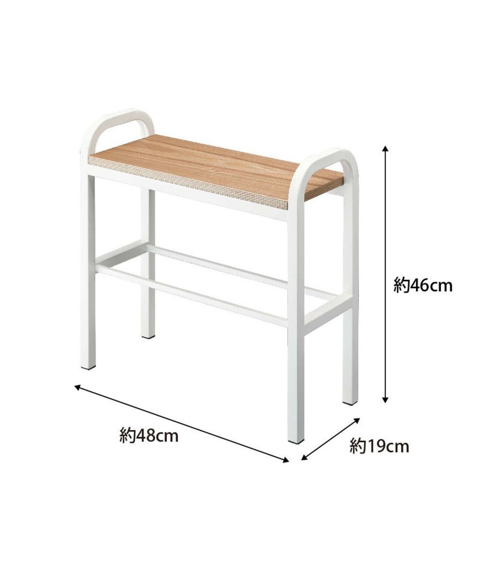 tower 立ちやすいベンチシューズラック タワー  ホワイト 