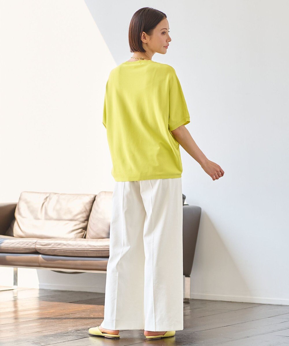 自由区 【好評につき新色追加・9色展開・洗える・XSサイズあり】クレープストレッチドルマン ニット 