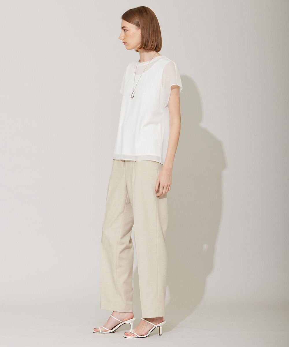 ICB L 【接触冷感・速乾・洗える】T.R.Liプレーンウィーブ ストレートパンツ 