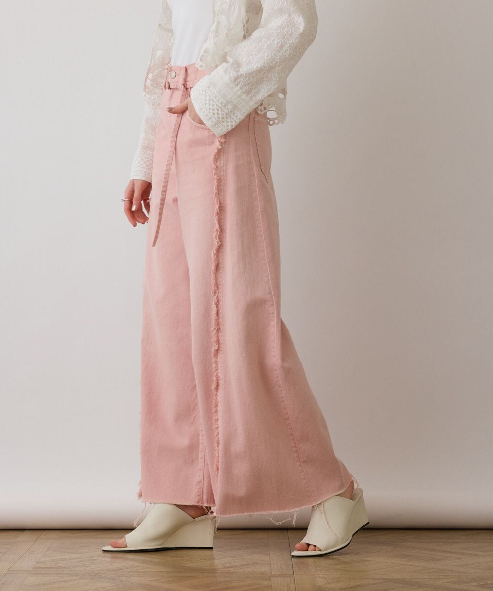 GRACE CONTINENTAL フリンジバギーパンツ 