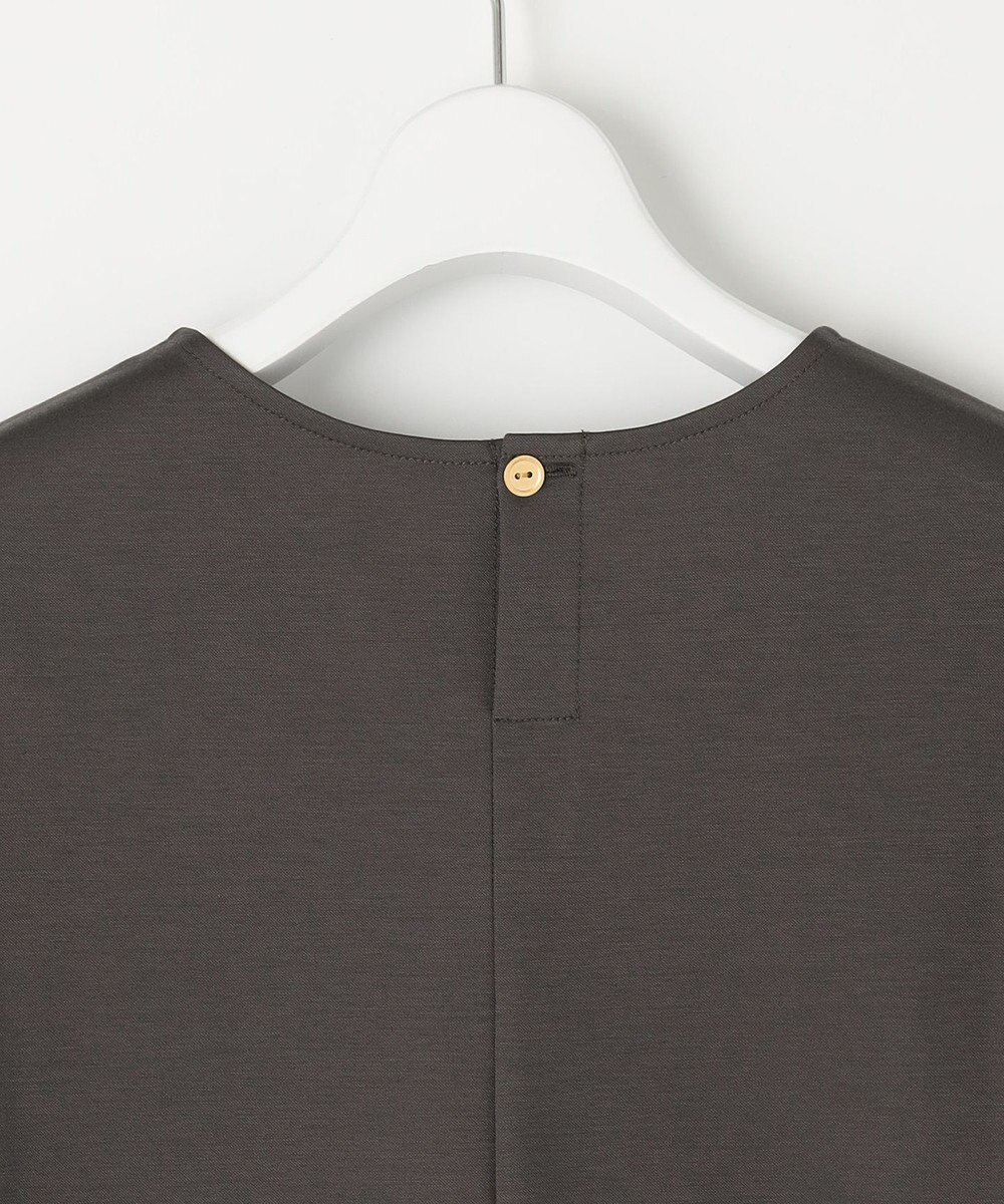 自由区 【洗える・XSサイズあり】シアーコンビパフスリーブ カットソー 