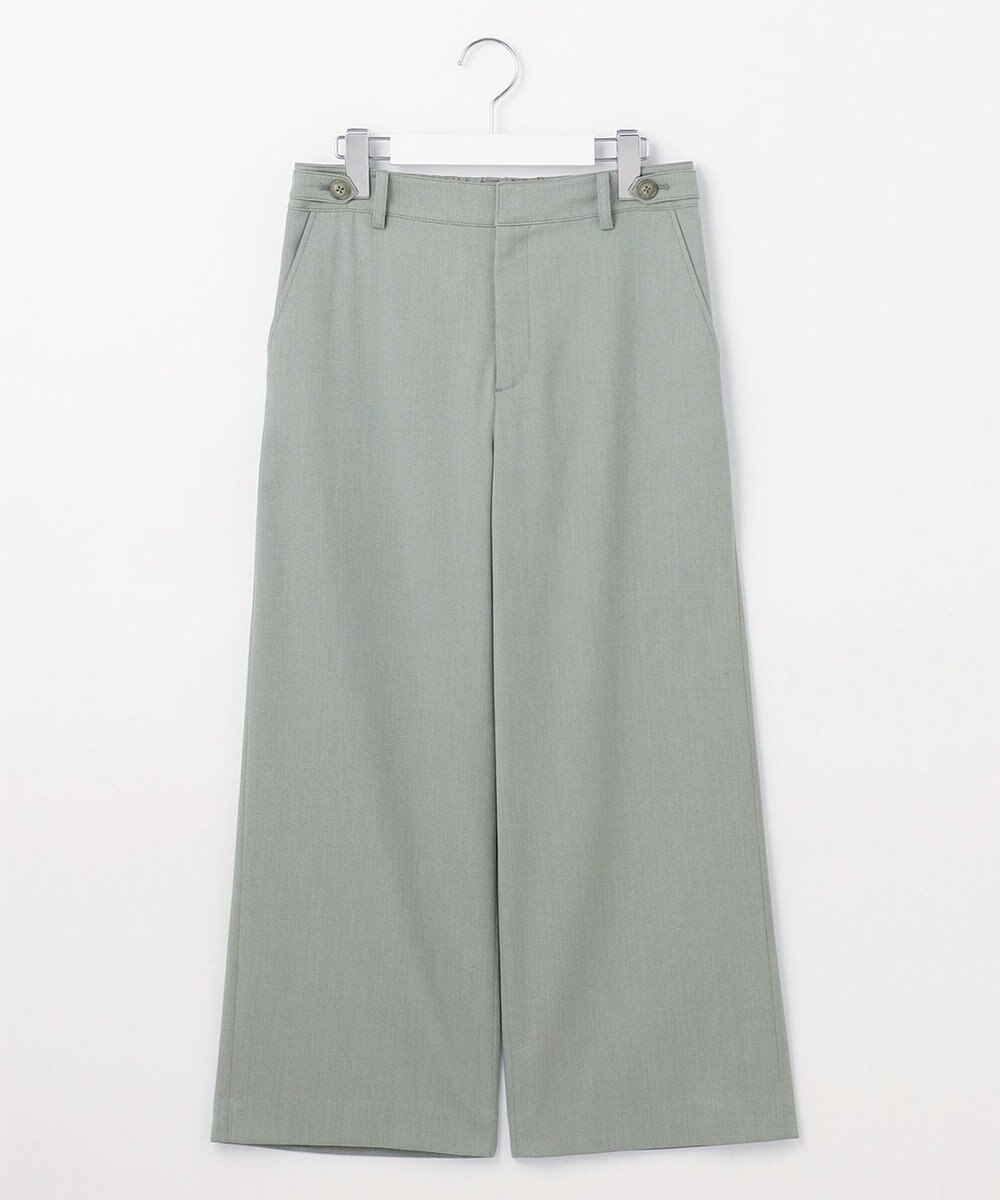 J.PRESS LADIES L 【洗える】シャークスキン セミワイド パンツ 