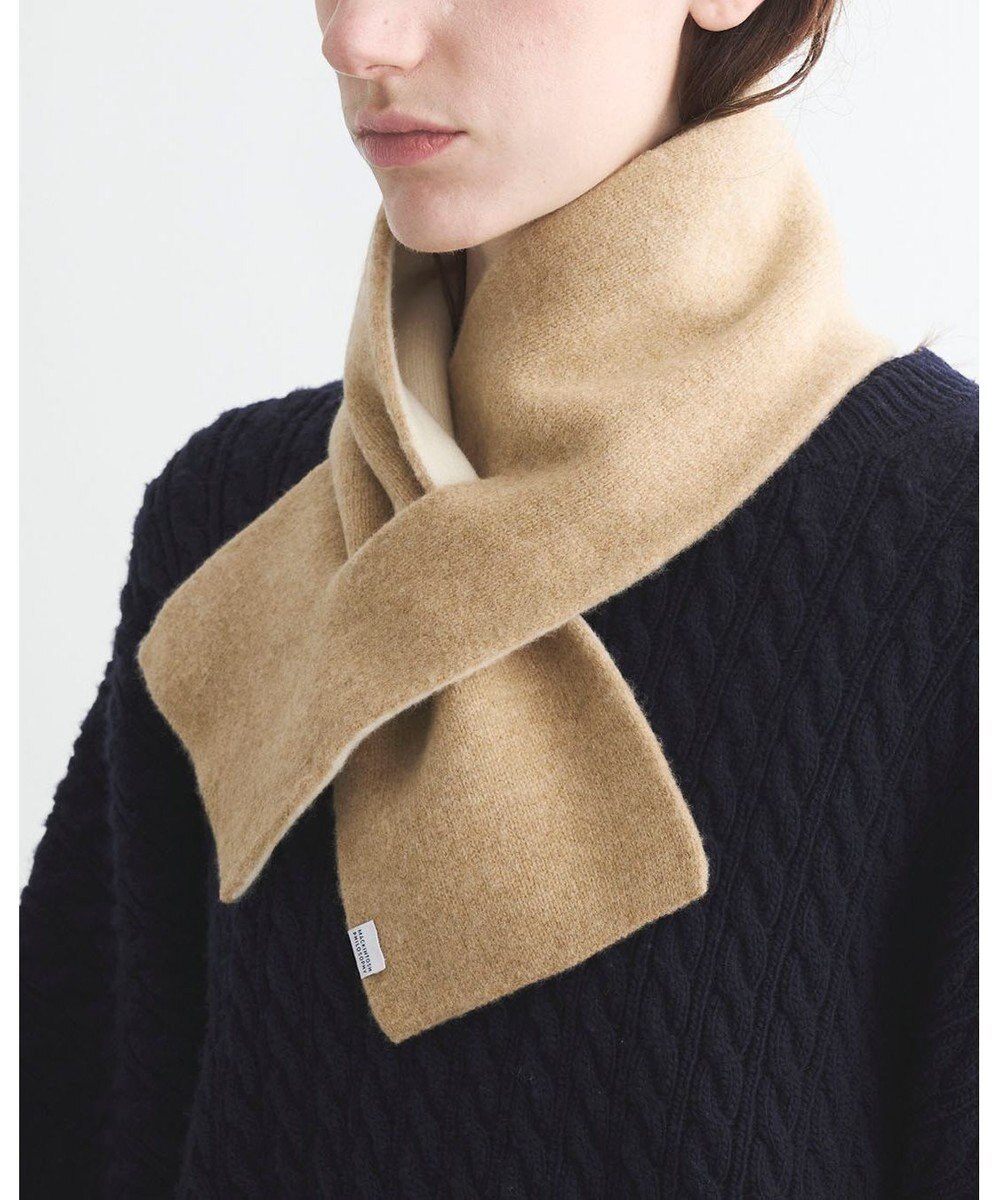 MOONBAT MACKINTOSH PHILOSOPHY(マッキントッシュ フィロソフィー）【ギフトBOX付】ウール100％ リバーシブル ニット マフラー ユニセックス 日本製 